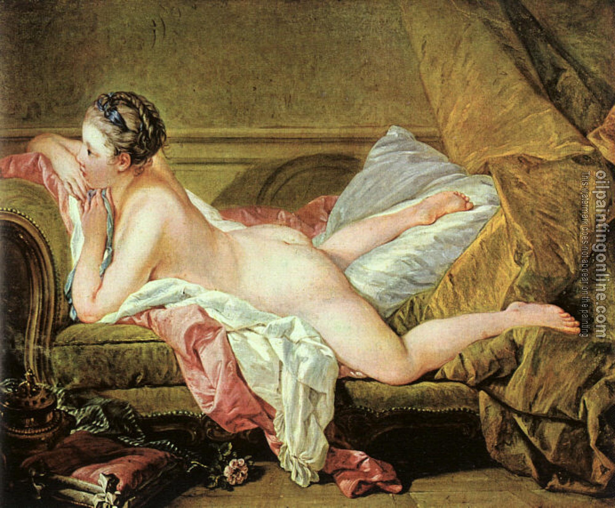Boucher, Francois - Nude on a Sofa (Reclining Girl)